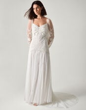 Josette Embellished Maxi Wedding Dress, Ivory (IVORY), large