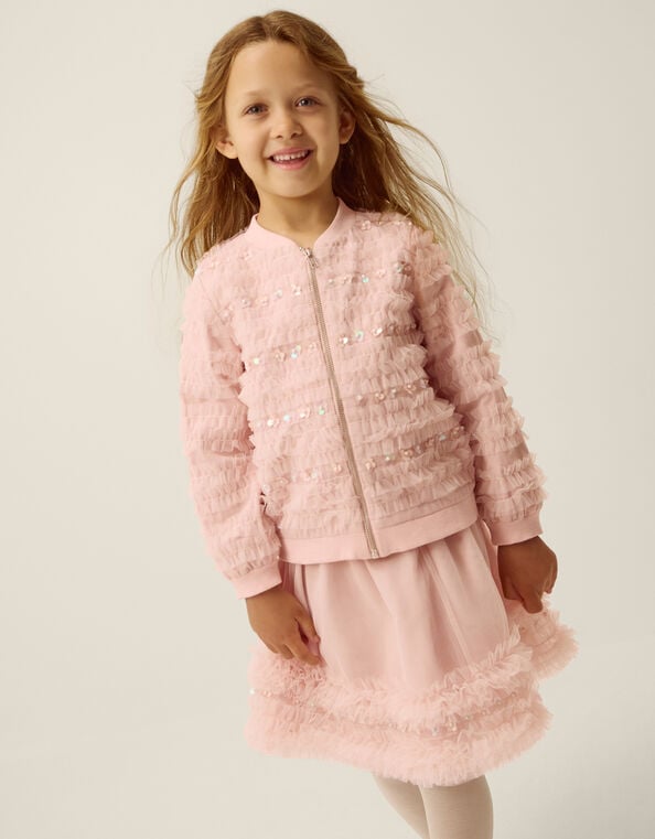 Carolyn Embellished Ruffle Skirt, Pink (PINK), large