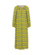 DEEBA Oozie Print Dress, Yellow (YELLOW), large