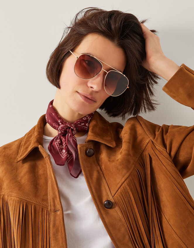 Metal Aviator Sunglasses, , large