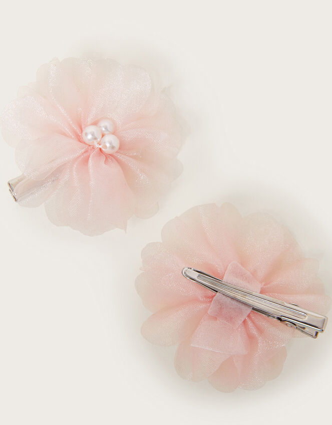 2-Pack Bridesmaid Pearly Flower Hair Clips, , large