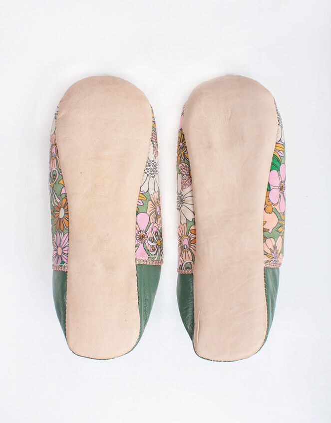 Bohemia Design Margot Babouche Slippers, Green (GREEN), large