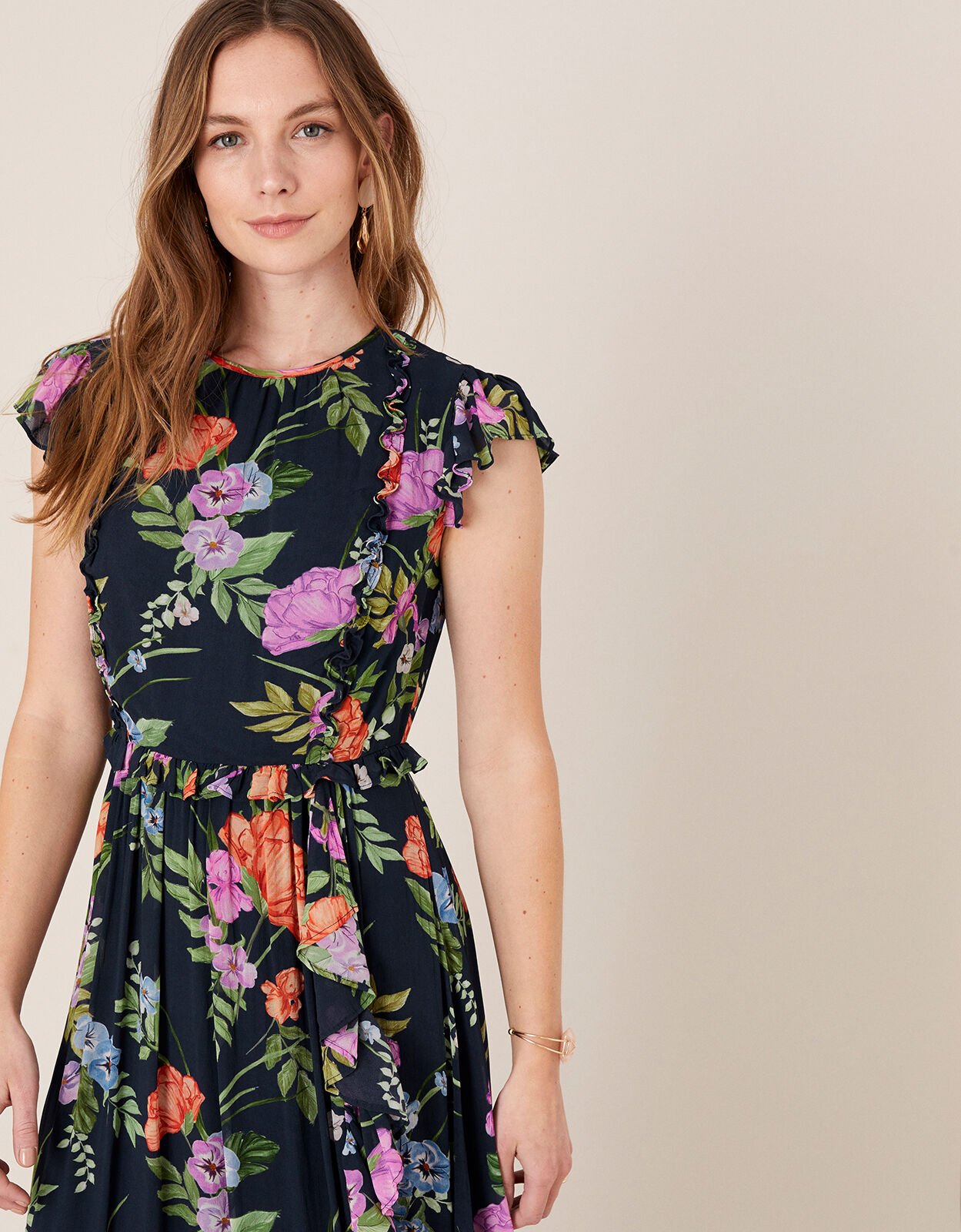 Silvia Floral Print Maxi Dress Blue Monsoon Global Navigation Catalog Monsoon Global