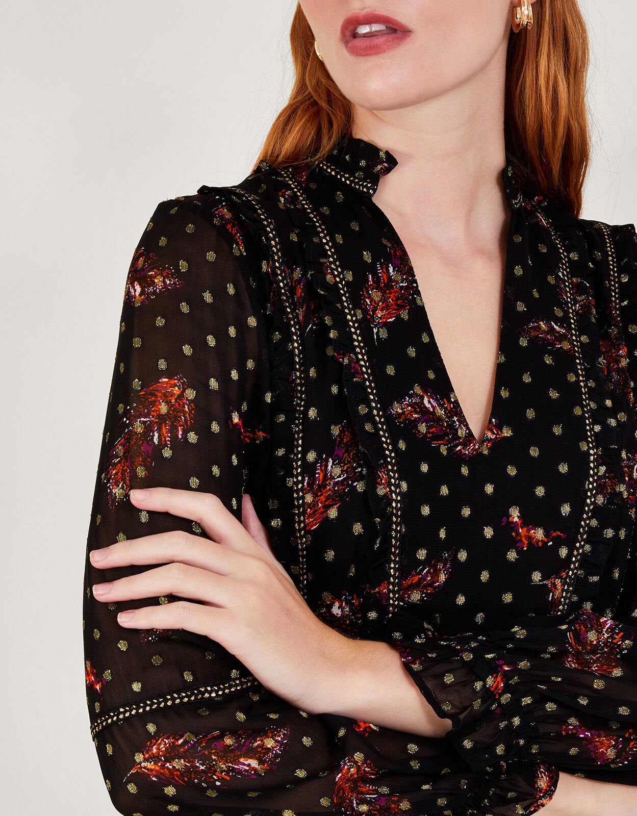 Monsoon olive oriental tea dress online