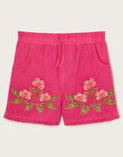 Boutique Rio Embroidered Shorts, Pink (PINK), large
