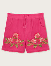 Boutique Rio Embroidered Shorts, Pink (PINK), large