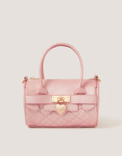 Belle Quilted Bowler Bag, , large