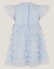 Baby Shikha Embellished Frill Dress, Blue (PALE BLUE), large