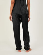 Floral Embroidered Pyjama Trousers, Black (BLACK), large