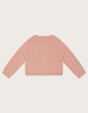 Baby Heart Bolero Cardigan, Pink (PALE PINK), large