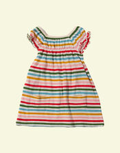 Little Green Radicals Rainbow Stripe Playdays Dress, Multi (MULTI), large