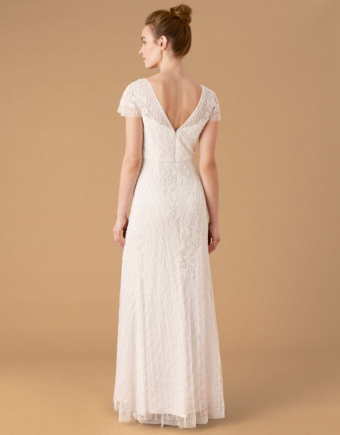 Marilyn Floral Embellished Bridal Dress, Ivory (IVORY), large