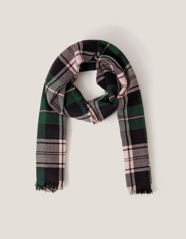 Sarah Checkered Scarf, Pink (PINK), large