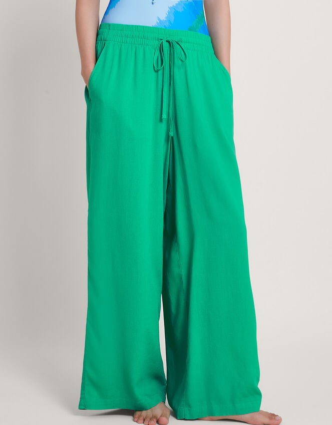 Lana Wide Leg Trousers, Green (GREEN), large