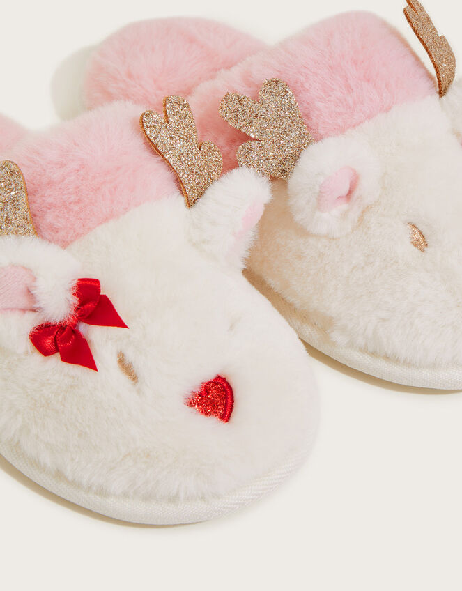 Christmas Reindeer Slippers, Multi (MULTI), large