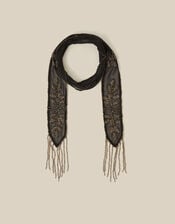 Rosa Embellished Skinny Scarf, , large