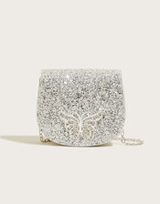 Diamante Butterfly Glitter Bag, , large