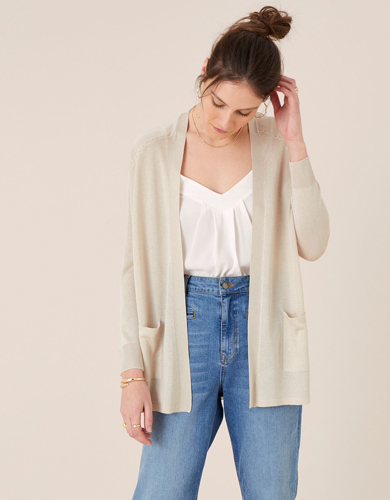 Gold best sale cardigan womens