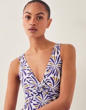 Cece Block Print Swimsuit, Blue (BLUE), large