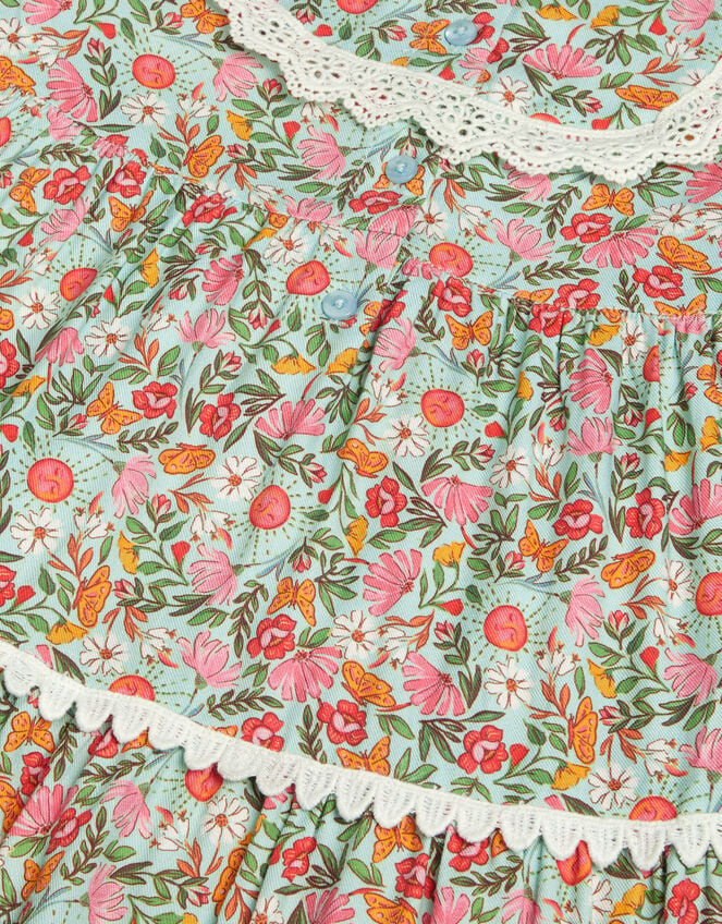 Solstice Print Tiered Dress, Green (GREEN), large