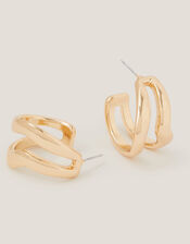 Sculptural Cut Out Hoop Earrings, , large