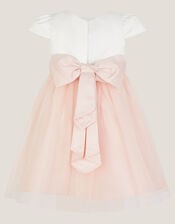 Baby Satin Bridesmaid Dress, Pink (PINK), large