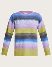 Sasha Stripe Jumper, Green (GREEN), large