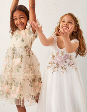 Kai Sequin Flower Maxi Dress, Ivory (IVORY), large