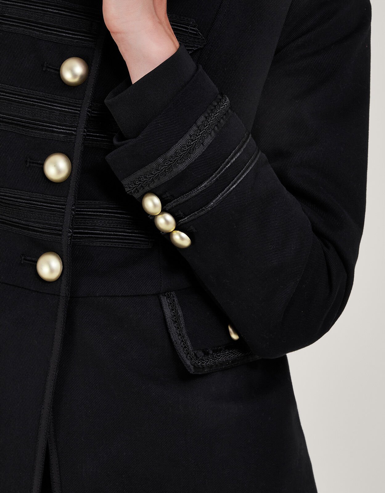Ladies black military jacket 2025