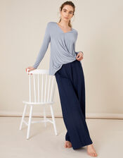 Wide-Leg Trousers, Blue (NAVY), large