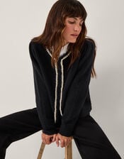 Pia Pearl Embellished Cardigan, Blue (NAVY), large