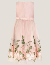 Olene Floral Embroidered Tulle Dress, Pink (PALE PINK), large