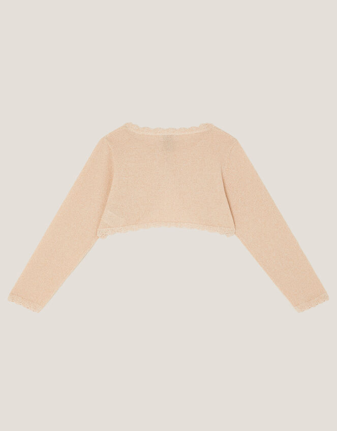 Maeve Bow Button Cardigan, Gold (GOLD), large