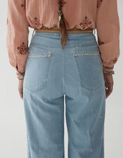 Maison Hotel Wide-Leg Trousers, Blue (PALE BLUE), large