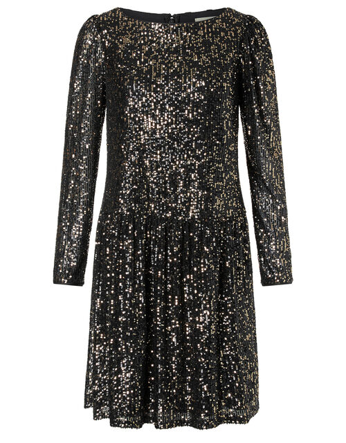 Charlotte Sequin Stretch Tunic Dress Black | Casual & Day Dresses ...