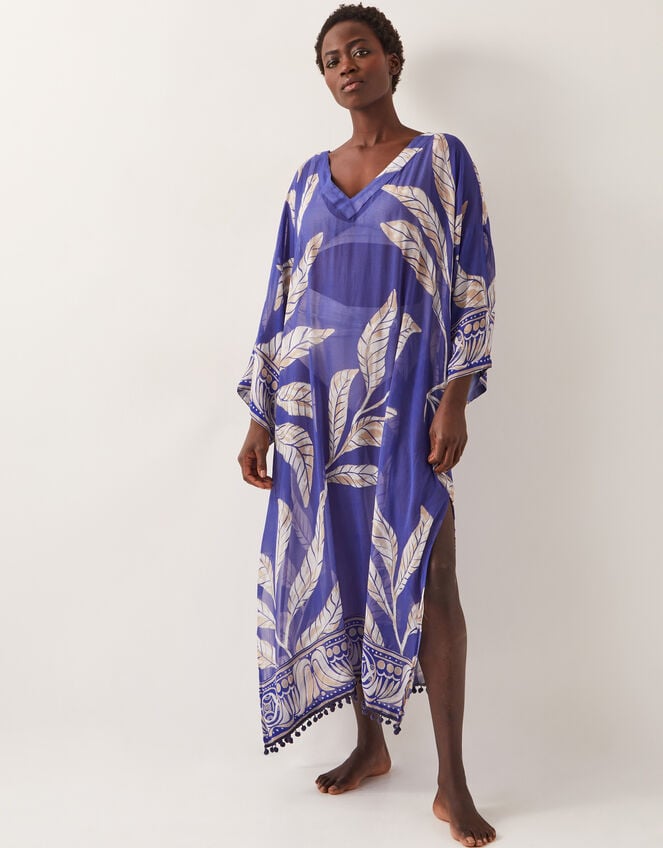 Eden Leaf Print Kaftan, , large