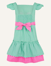 Flamingo Applique Dress , Green (GREEN), large