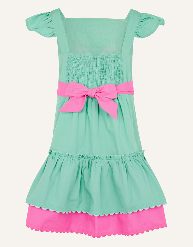 Flamingo Applique Dress , Green (GREEN), large
