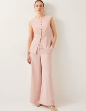 Ruth Scallop Waistcoat, Pink (PALE PINK), large