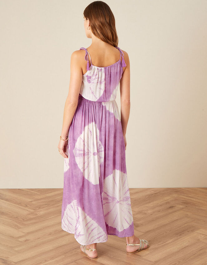 Luiza Tie Dye Midi Dress LENZING™ ECOVERO™ , Purple (PURPLE), large