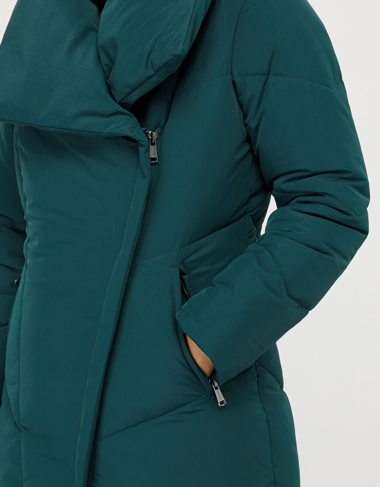 Dhalia Long Duvet Coat Teal Women s Coats Monsoon Global