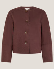 Rowan Suedette Jacket, Brown (CHOCOLATE), large