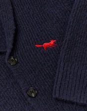 Fox Shawl Cardigan, Blue (NAVY), large