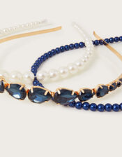 Jewel Encrusted Headband Set of Three, , large