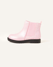 Glitter Chelsea Boots, Pink (PINK), large