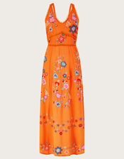 Liyana Embroidered Floral Cami Dress, Orange (ORANGE), large