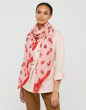 Betty Brushstroke Floral Scarf in Recycled Polyester, , large