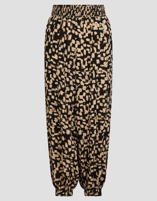 Ania Batik Print Trousers, Black (BLACK), large