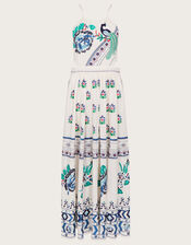 Angelina Embroidered Maxi Dress, Ivory (IVORY), large