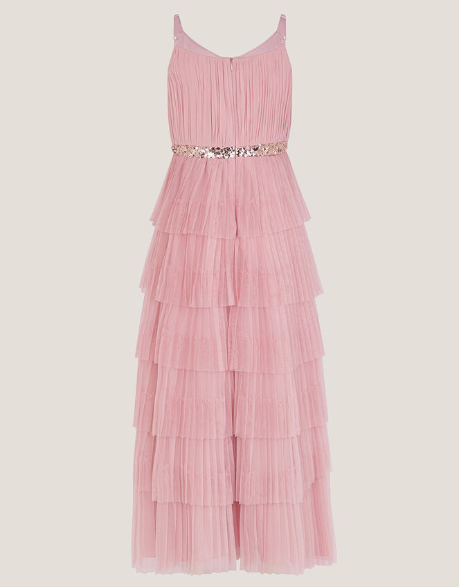 Fiorella Sleeveless Tiered Maxi Dress, Pink (PINK), large